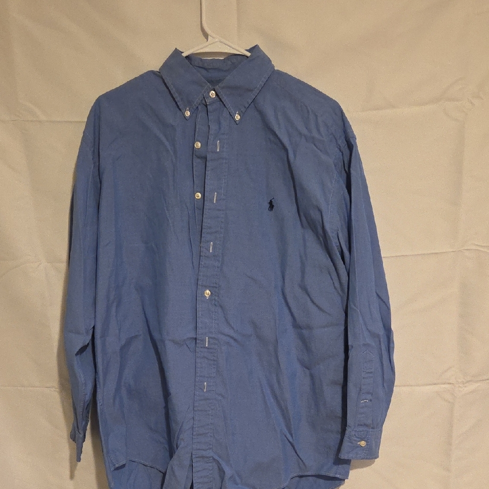 Men's Polo Ralph Lauren Blue Button-Down Shirt